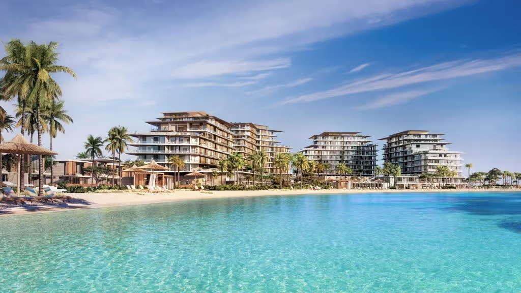 Oceanfront residences overlooking turquoise water