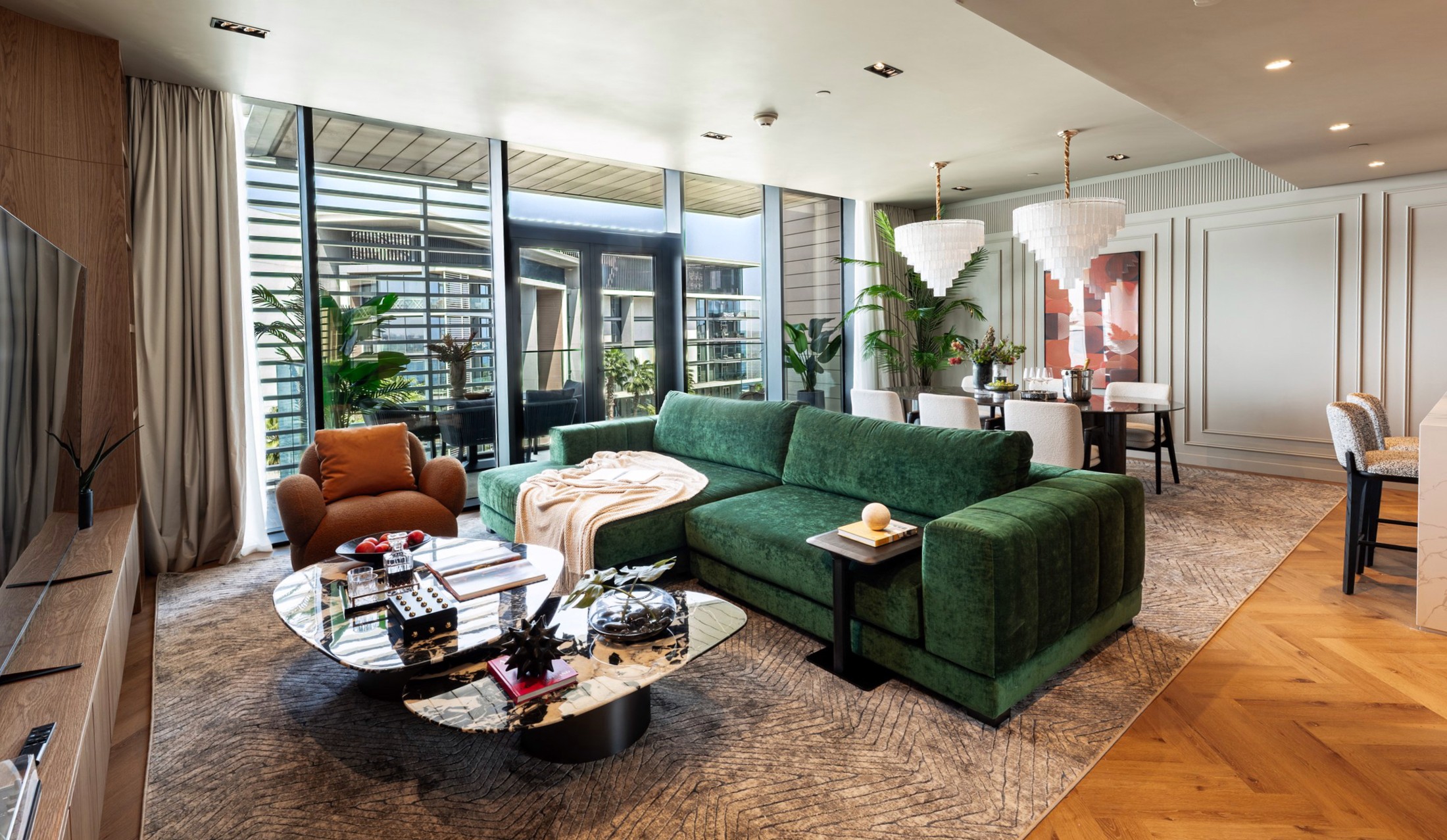 Bluewaters three-bedroom sea-view apartment